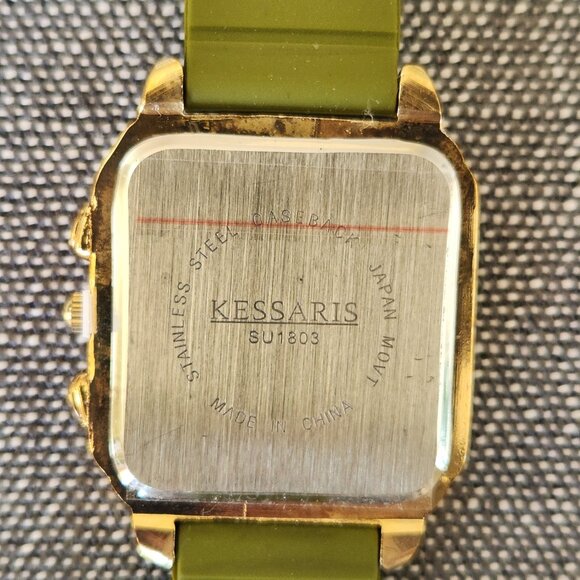 Kessaris Quartz Sparkling Rhinestone Gold Tone Watch New Battery main image 3